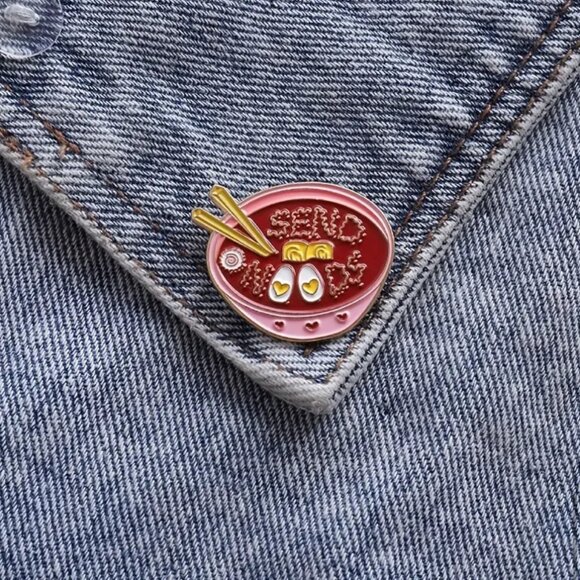 3 for $20** (all individual pins!) “Send Noods” Cheeky Comical Pin - Picture 3 of 4
